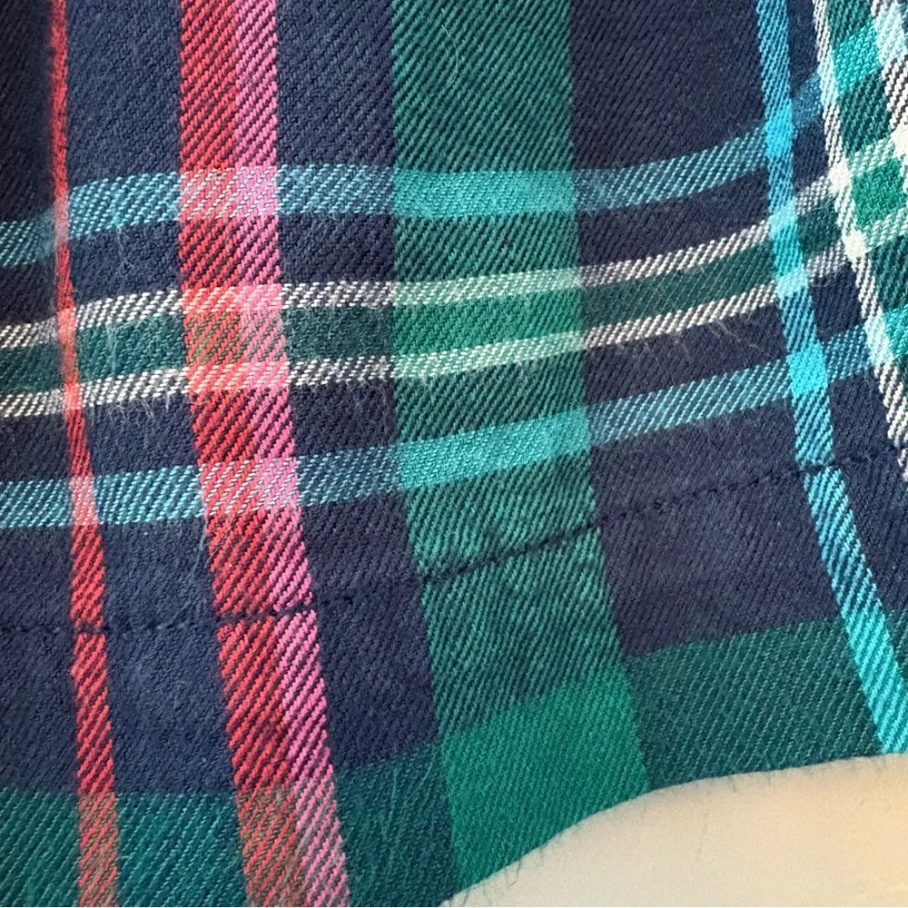 Gymboree green, blue, pink and red plaid print girls skirt size XS 4